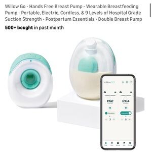 Willow Go Electric Breast Pump - White and Teal